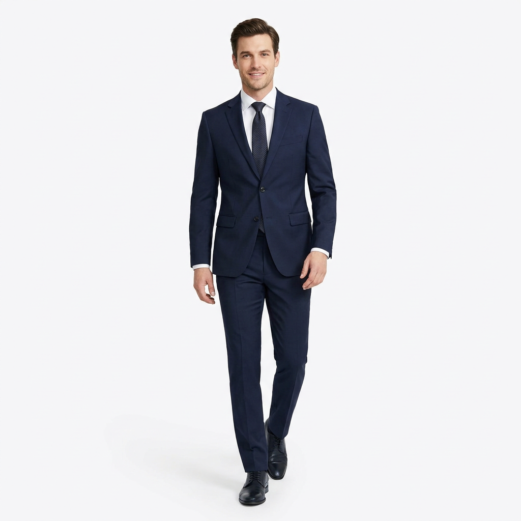Men Custom TR Business Leisure Two‑Piece Suit Set