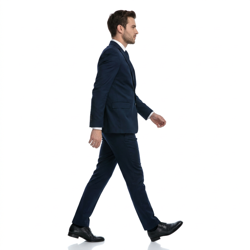 Custom Men Single Breasted TR Business 2‑Piece Suit, British American Style