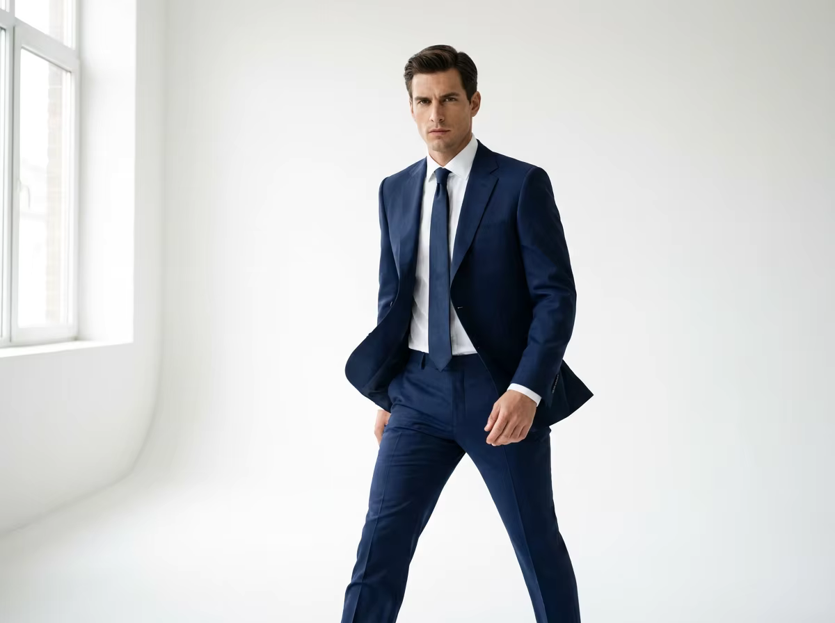 Custom Breathable Elastic Anti‑Wrinkle Men Classic Business Formal Suit