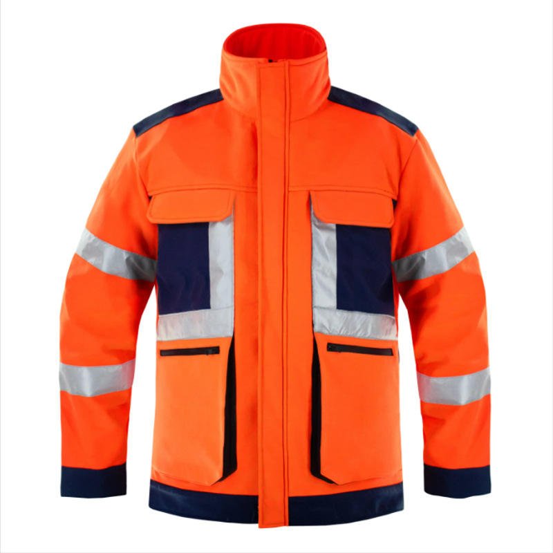 Winter High Vis Reflective Safety Jacket LED Flash EN ISO 20471 ANSI Certified Road Work Suit Custom OEM ODM Work Uniform