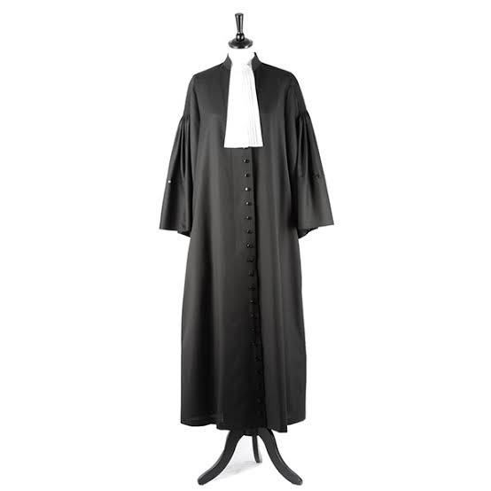 French Style Court Judicial Robe, Unisex 100% Polyester Lawy