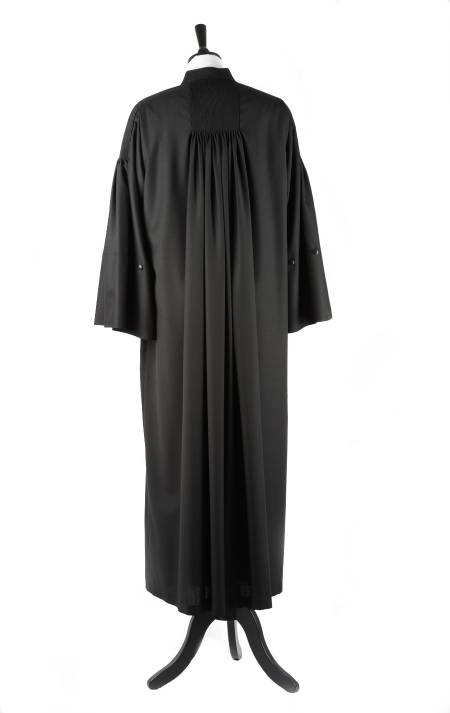 French Style Court Judicial Robe, Unisex 100% Polyester Lawyer Barrister Magistrate Legal Attire for Court & Graduation