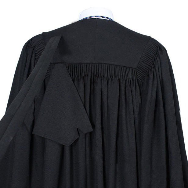 Unisex Black Polyester Judicial Uniform, Professional Adult Executive Lawyer Attire Custom OEM Court Formal Wear