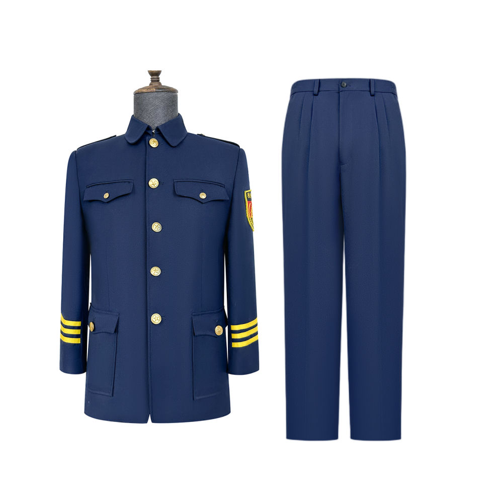 Custom Men Security Officer Ceremony Uniform, Premium Polyester Viscose Formal Guard Coat for Official Ceremony & Daily Duty