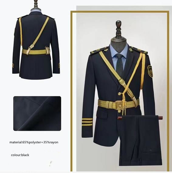 Custom Men Security Officer Ceremony Uniform, Premium Polyester Viscose Formal G