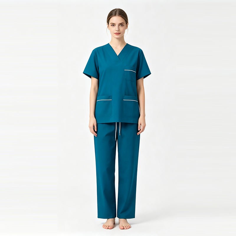 Unisex Anti Wrinkle Polyester Medical Scrub Sets, All Season Custom Color Hospital Surgical Workwear ODM Uniform