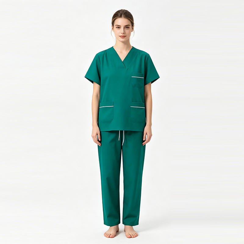 Unisex Anti Wrinkle Polyester Medical Scrub Sets, All Season Custom Color Hospital Surgical Workwear ODM Uniform