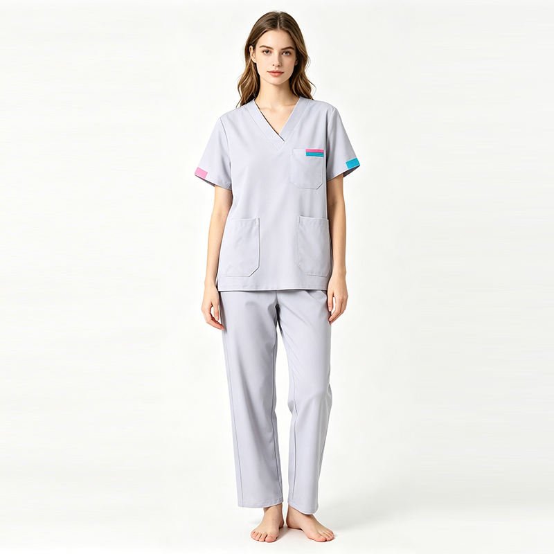 Unisex Anti Wrinkle Polyester Medical Scrub Sets, All Season Custom Color Hospital Surgical Workwear ODM Uniform
